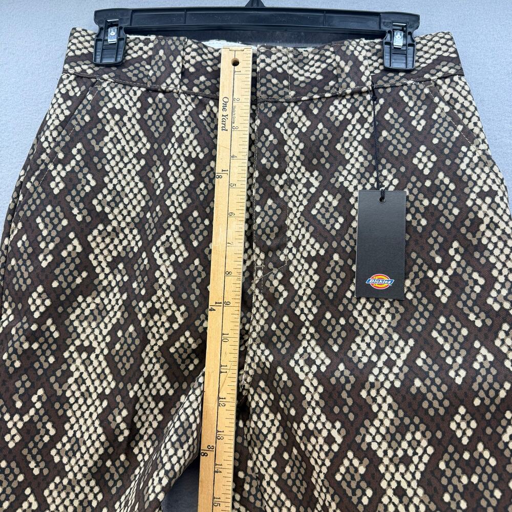 Dickies Khaki Pants Women's 4R Brown Snake Print High Rise Tapered Leg NWT - Picture 14 of 16